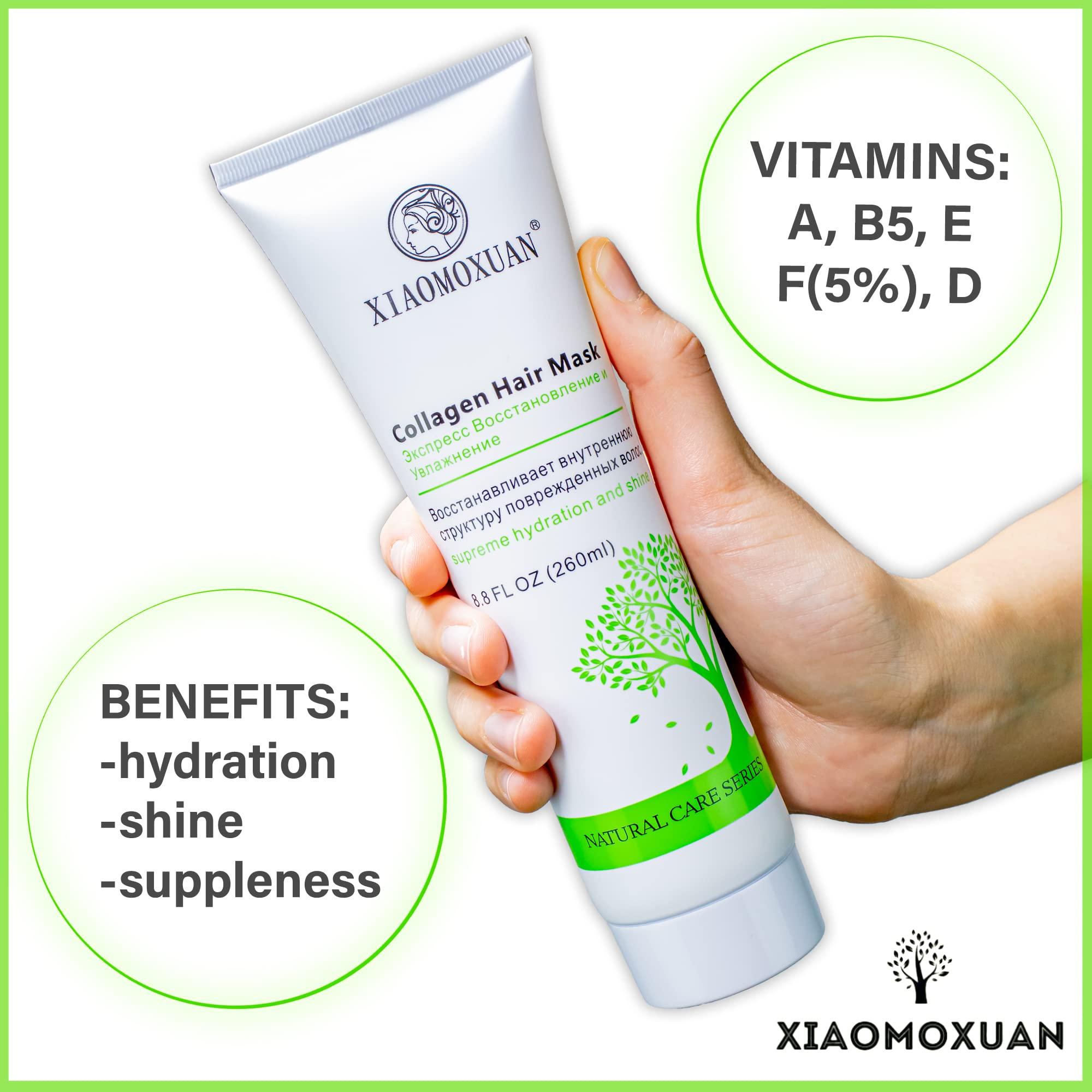 Xiaomoxuan Xiaomoxuan Tea Tree Hair Masque - Intensive Hydration and Collagen Treatment for Dry, Damaged Hair and Scalp Care