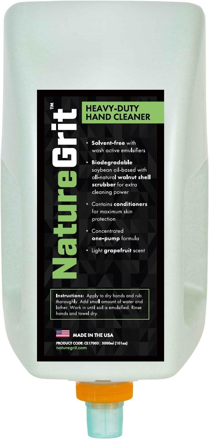 Nature Grit Nature Grit Heavy Duty Industrial Hand Soap Cleaner Refill Walnut Shell Conditioners for Skin Protection for Auto Mechanics, Manufacturing, and Anyone with Working Hands - 3-liter (Single Refill)