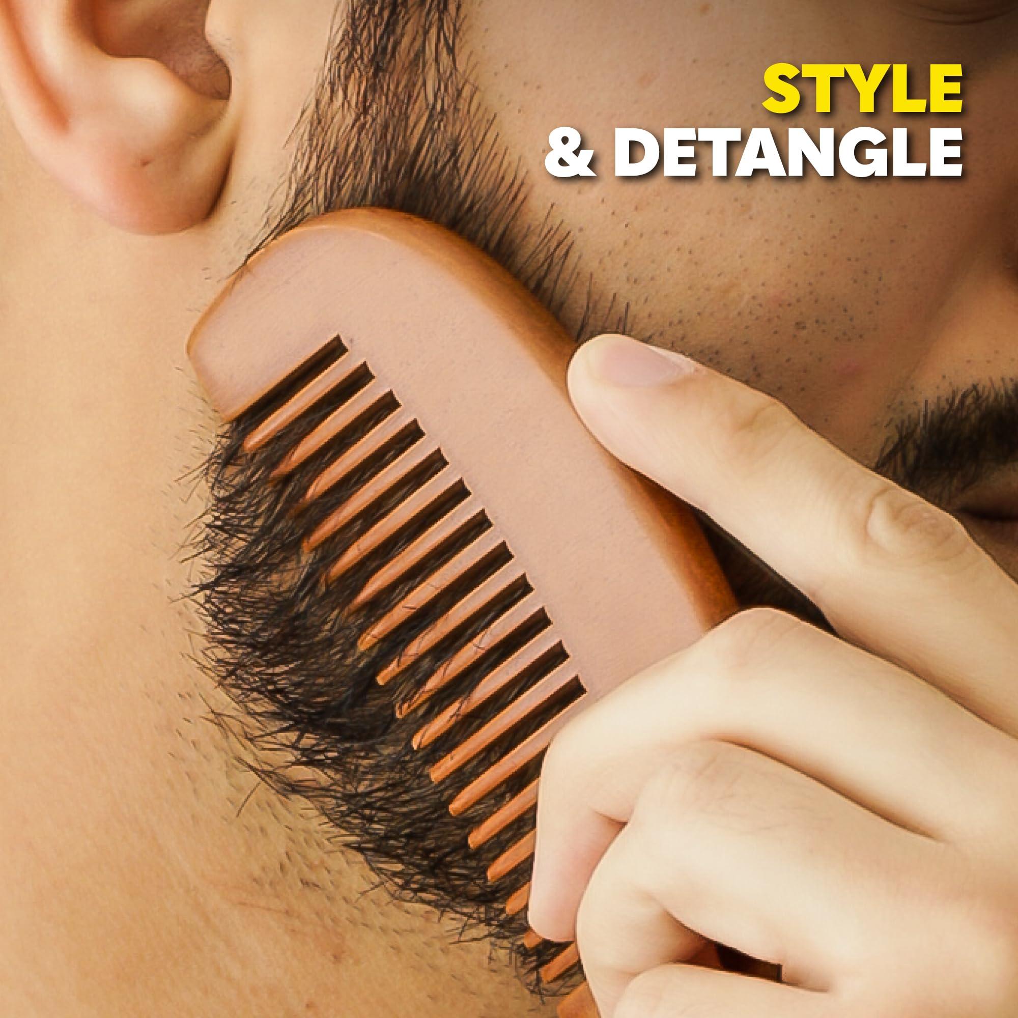 The Beard Club The Beard Club Beard Growth Kit - Derma Roller, Beard Growth Oil, Sandalwood Beard Balm, Beard Comb - Gift Set