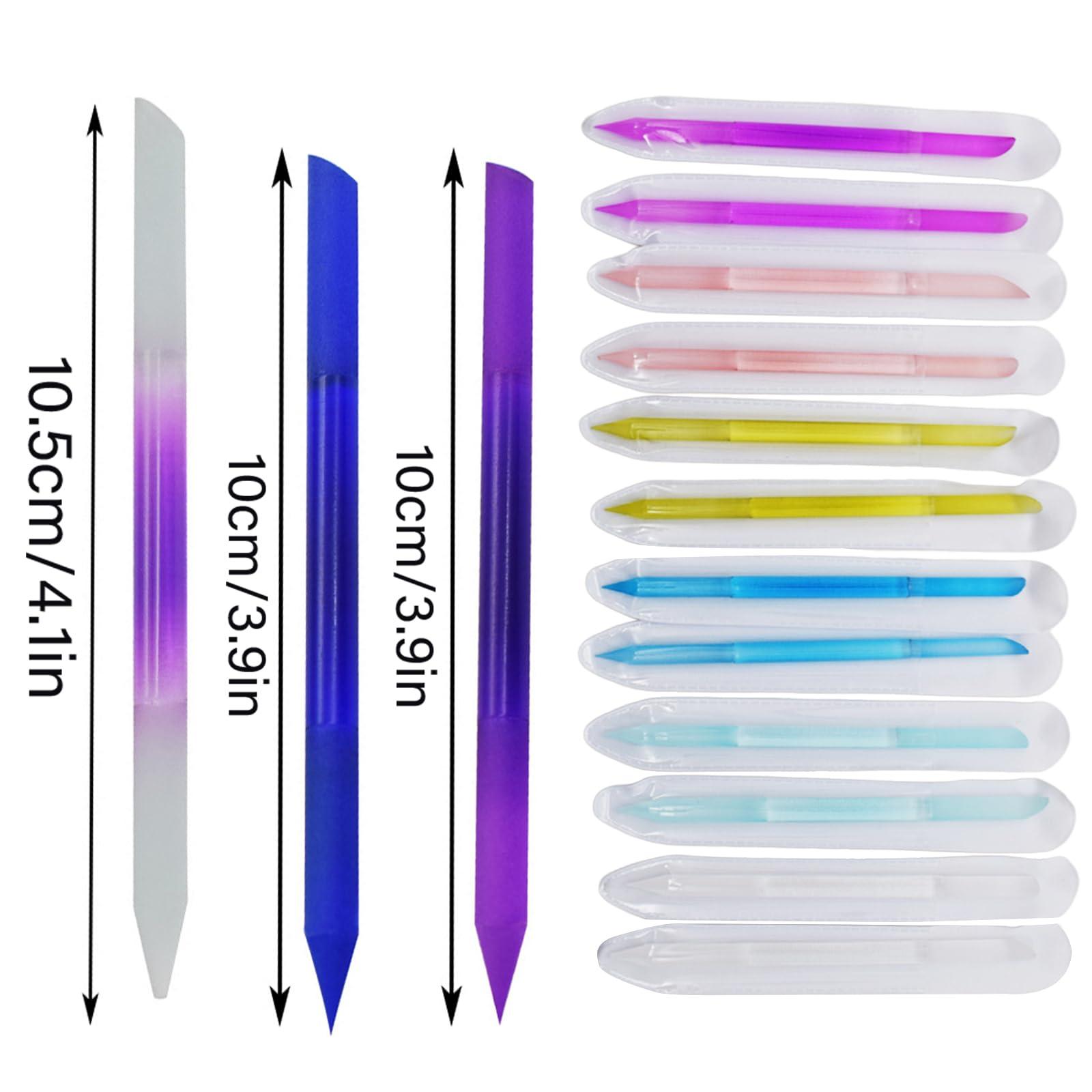 Btgghytr 12Pcs Glass Cuticle Pusher And Remover Tool Professional Filing Cuticle Remover Pedicure For Nails And Cuticles Care