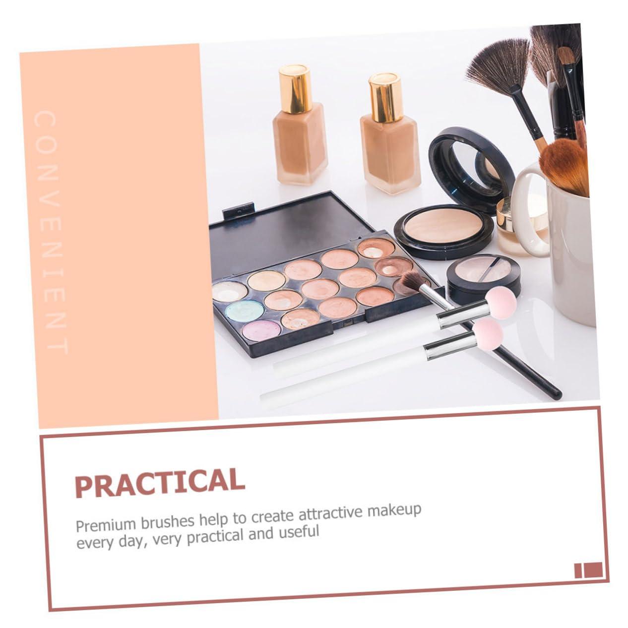 IWOWHERO 12 Pcs Sponge Makeup Brush Makeup Sponge Sponges Makeup Supplies Sponge Head Makeup Brush Makeup Eyeshadow Concealer Bulk Dual Using Sponge Dry Wet Using Sponge Wooden Handle IWOWHERO