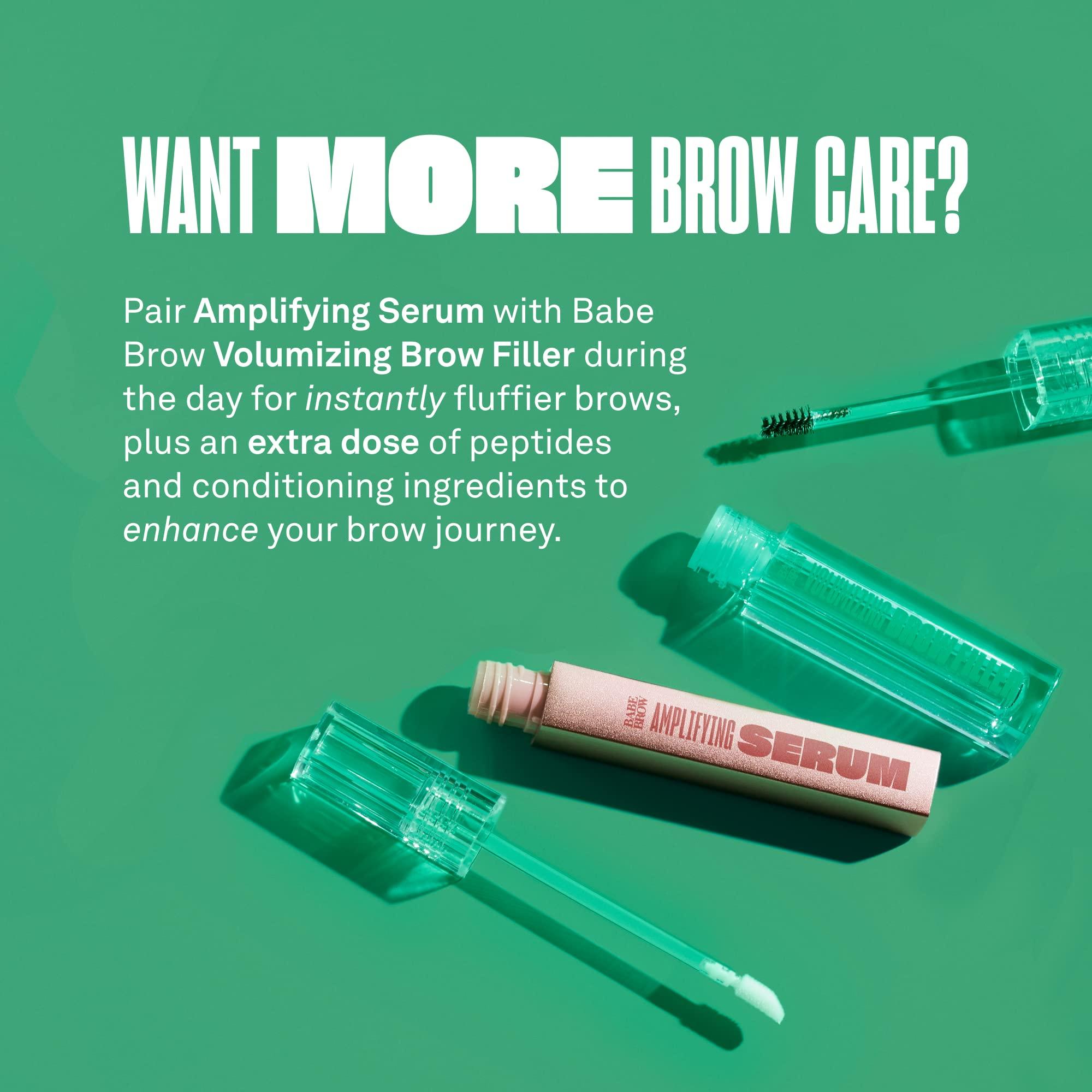 BABE ORIGINAL Babe Original Volumizing Eyebrow Filler For Thicker Brows - Tinted Brow Gel with Peptides & Biotin, Smudge Resistant Brow Mascara, Dark Brown