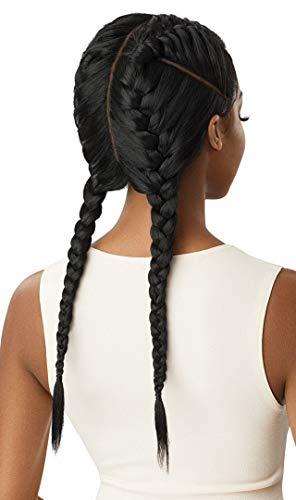 Outre Outre LACE FRONT WIG SWISS X-DOUBLE FRENCH 4 PART BRAID Heat Resistant Vixen Cap Contruction Pre-Plucked Pre-Styled Comfortable Wear Easy Maintenace - ALEKA YAKI (DR30)