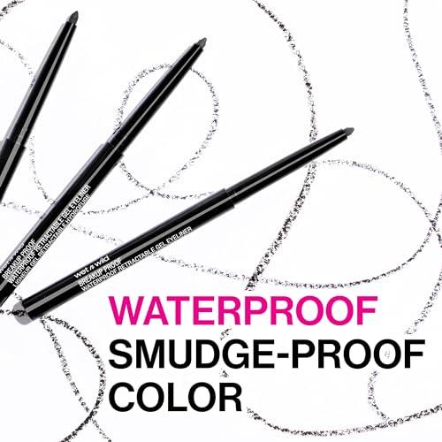 wet n wild wet n wild Mega Last Breakup Proof Retractable Gel Eyeliner - Waterproof 16-Hour Long-Lasting Wear, Cruelty-Free & Vegan - Charcoal