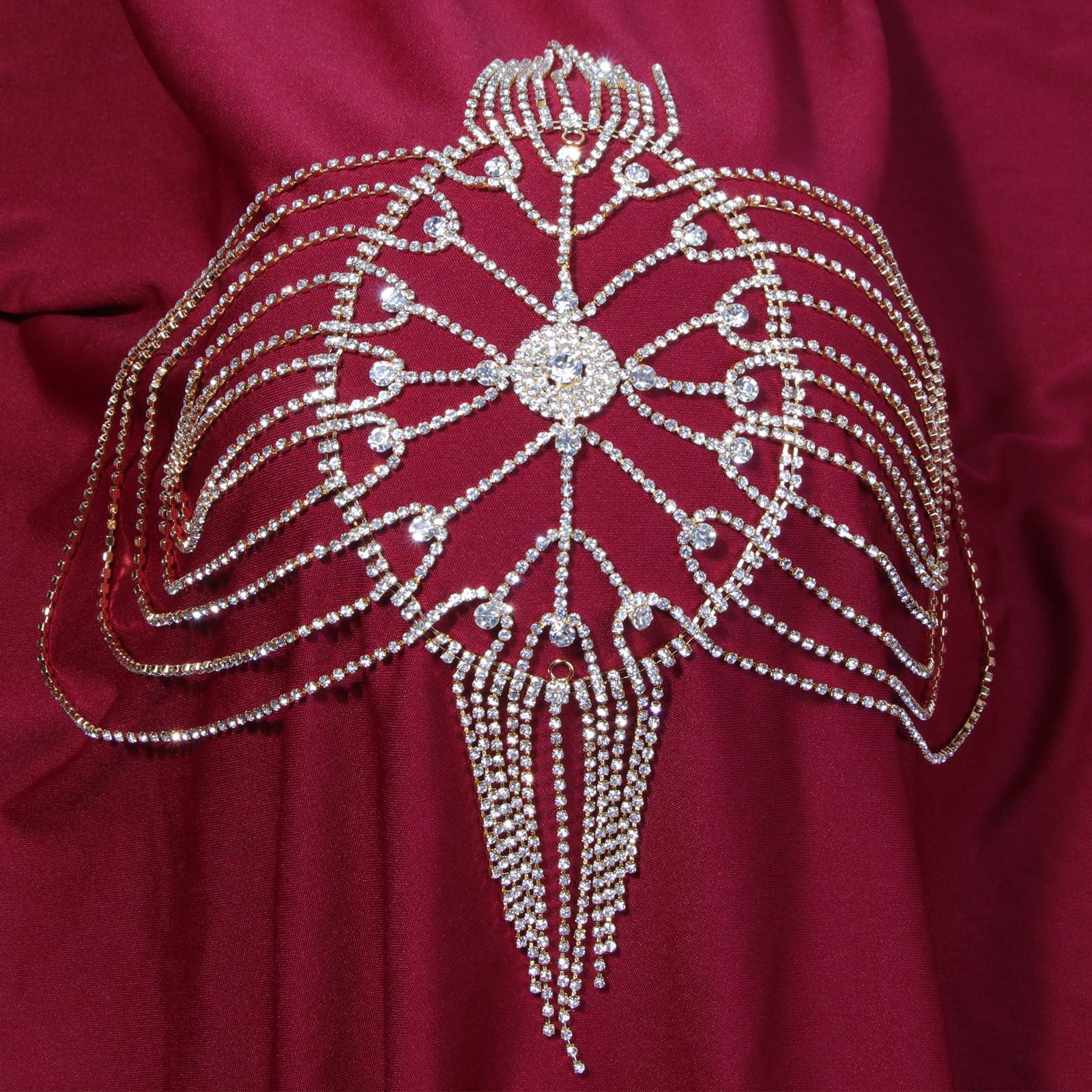 CROWN GUIDE CROWN GUIDE 1920s Accessories for Women Roaring 20s Gatsby Headpiece Flapper Headband Rhinestone Wedding Hair Pieces for Brides Silver