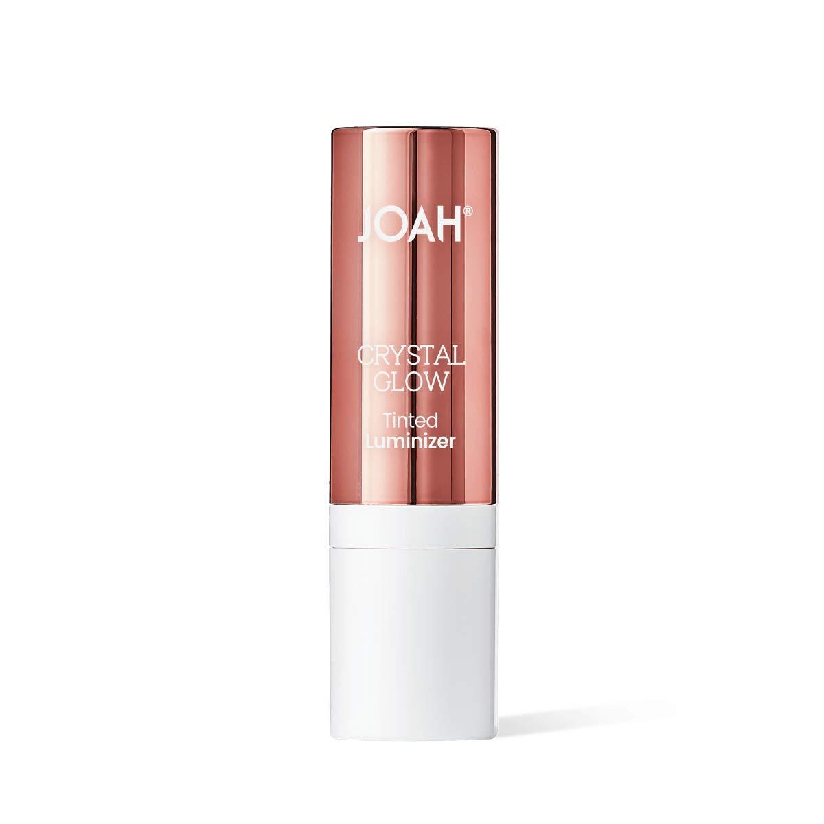 JOAH JOAH Highlighter Stick, Crystal Glow Tinted Luminizer Contour Makeup, Crystalide Peptide for Clearer, Smoother Looking Skin, Built-In Detachable Brush, Sunbeige