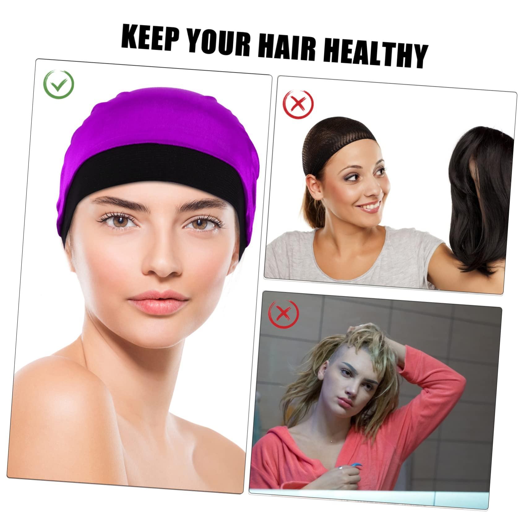 Beavorty Beavorty Elastic Wave Caps for Men Unisex Wig Liner Hat Comfortable Stretch Dome Cap