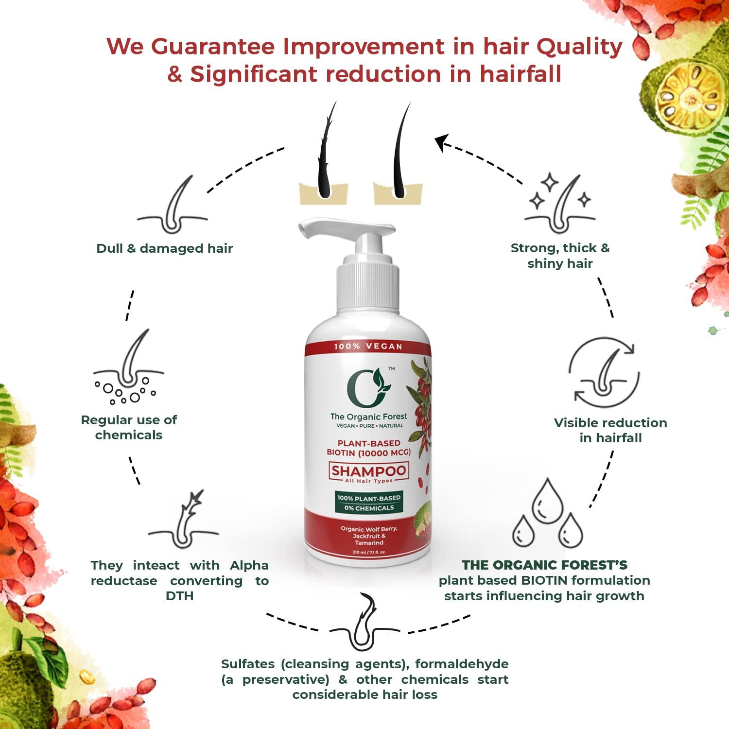 The Organic Forest – VEGAN . PURE . NATURAL The Organic Forest - VEGAN . PURE . NATURAL Biotin Shampoo | Hair Thickening | Moisturizing for Dry or Oily Scalp | 7.1 fl.oz.
