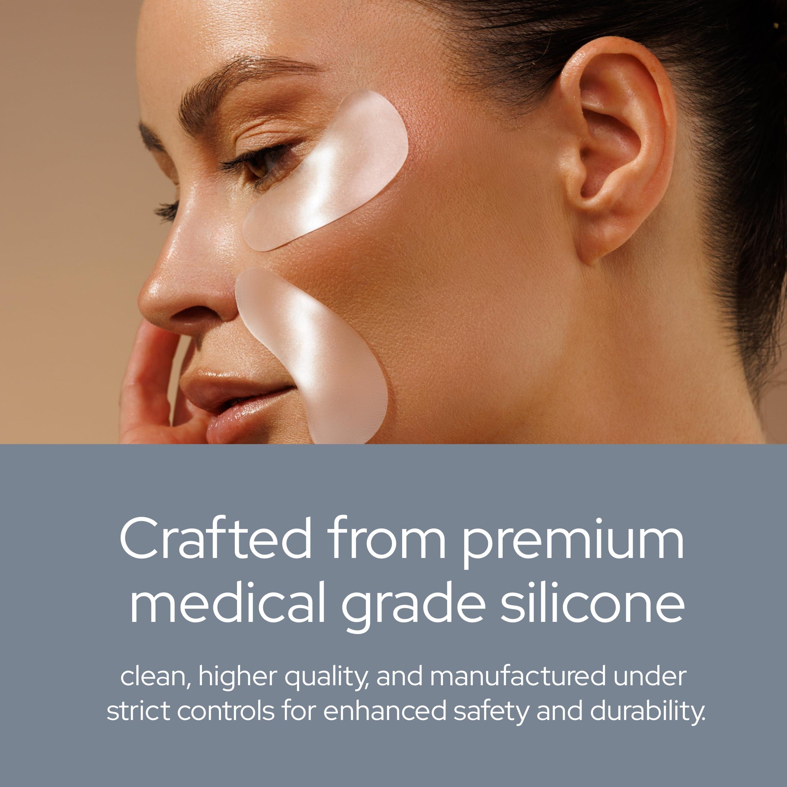 SiO SiO Beauty Eye and Smile Lift Anti-Wrinkle Patches 4 Week Supply - Overnight Under Eye Mask Pads For Dark Circles - Silicone Skin Treatment For Wrinkles