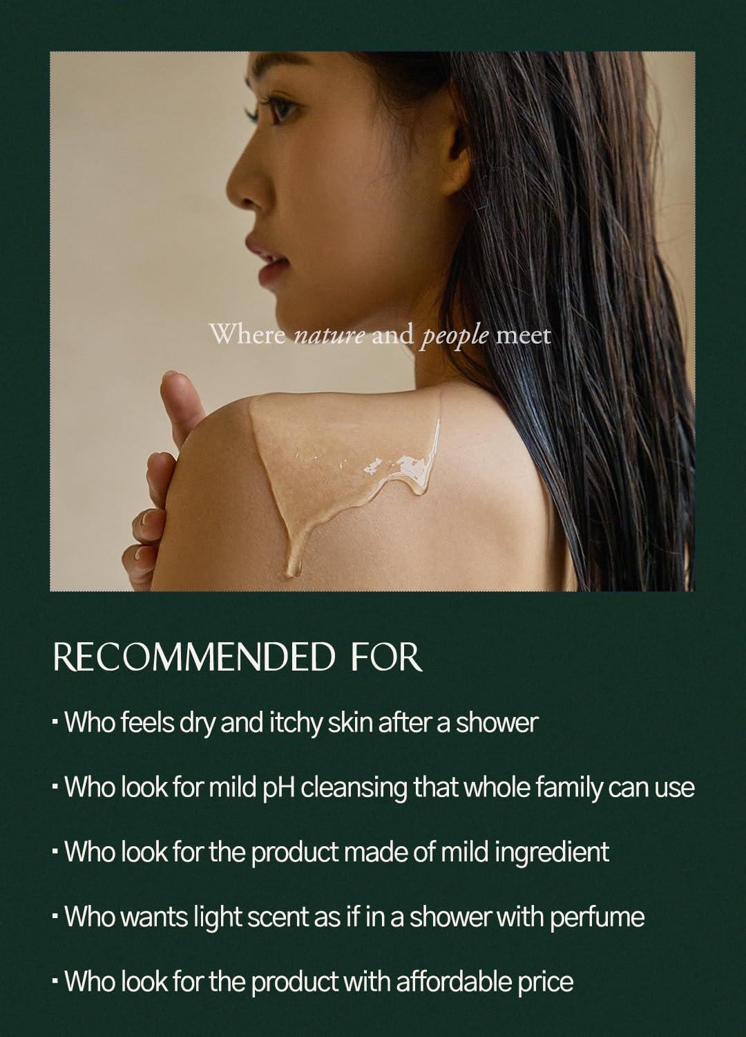 laferme laferme Low pH balanced Gentle Korean Body Wash with Natural & Organic Ingredients, Hypoallergenic for Sensitive Skin, Moisturizing & Hydrating for Dry Skin, For Women & Men, 33 Fl Oz, Pear & Freesia