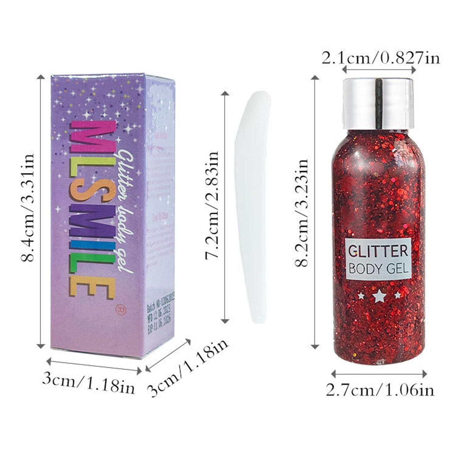 SWEETSHION SWEETSHION Eye Makeup Tape Strips Liquid Eyeshadow Glitter Body Gel Festival Glitter Cosmetic Face Hair Nails Makeup Long Lasting Sparkling Highlighter Pencil