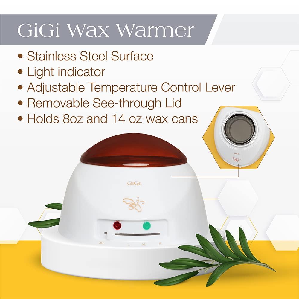 GiGi GiGi Multi-Purpose Hair Removal Wax Warmer Kit, 14 oz AND Satin Smooth Zinc Oxide Hair Removal Wax 14oz.