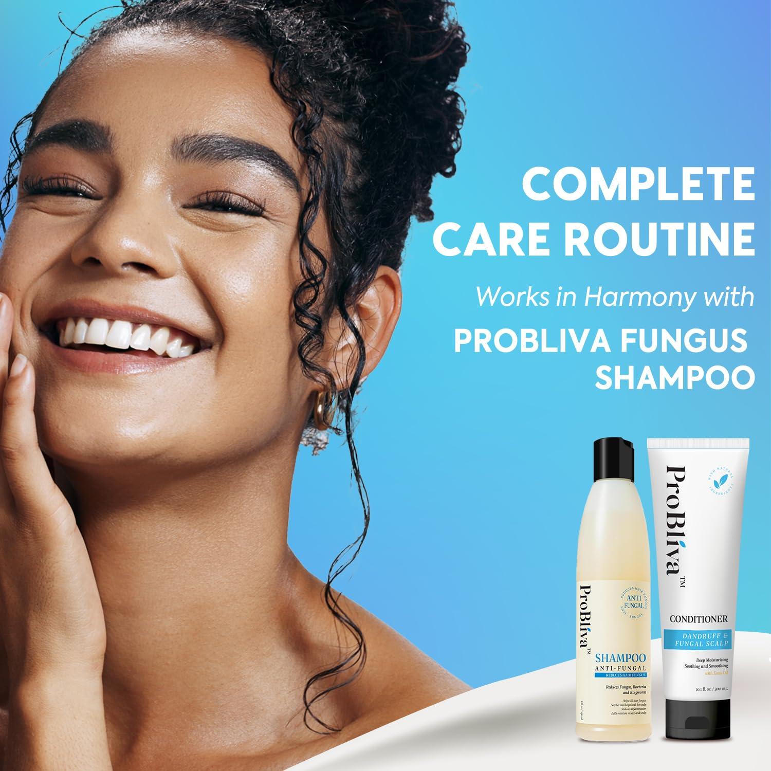 ProBliva Dandruff Hair & Dry Scalp Conditioner: Deep Moisturizing & Soothing Relief with Natural Ingredients - Calms Itch Fungus Flakes, 10 fl. oz.