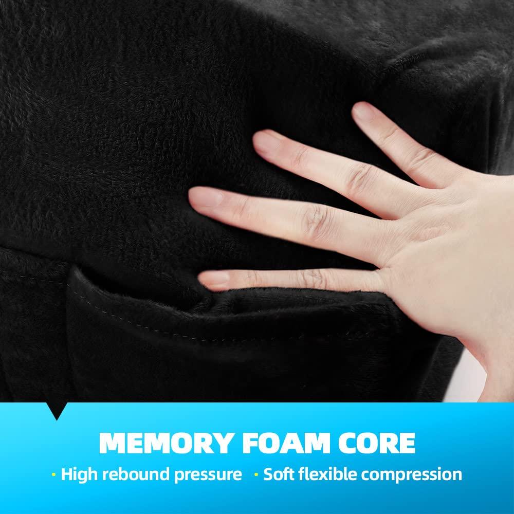 Onism Onism Wipeable PU Leather Lash Bed Cover & Lash Pillows with 2 Removable Pillow Covers, Perfect for Eyelash Extensions Salons Spa, Black