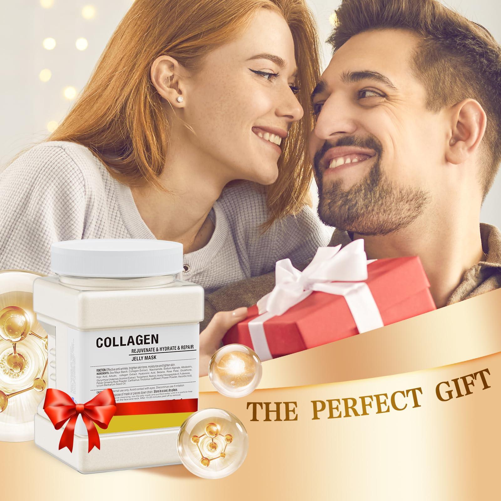 Truvenum Truvenum Jelly Mask Powder for Facials Professional - Collagen Firming & Moisturizing Face Mask Skin Care, Hydrojelly Mask, Peel Off Jelly Masks for DIY Spa 23 Fl Oz