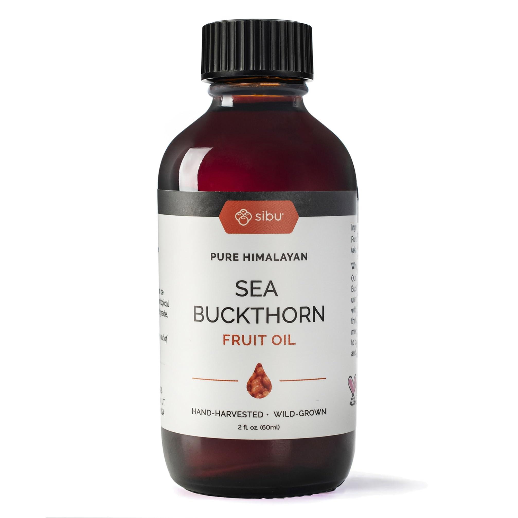 sibu sibu Premium Himalayan Omega 7 Sea Buckthorn Fruit Oil, 2 oz