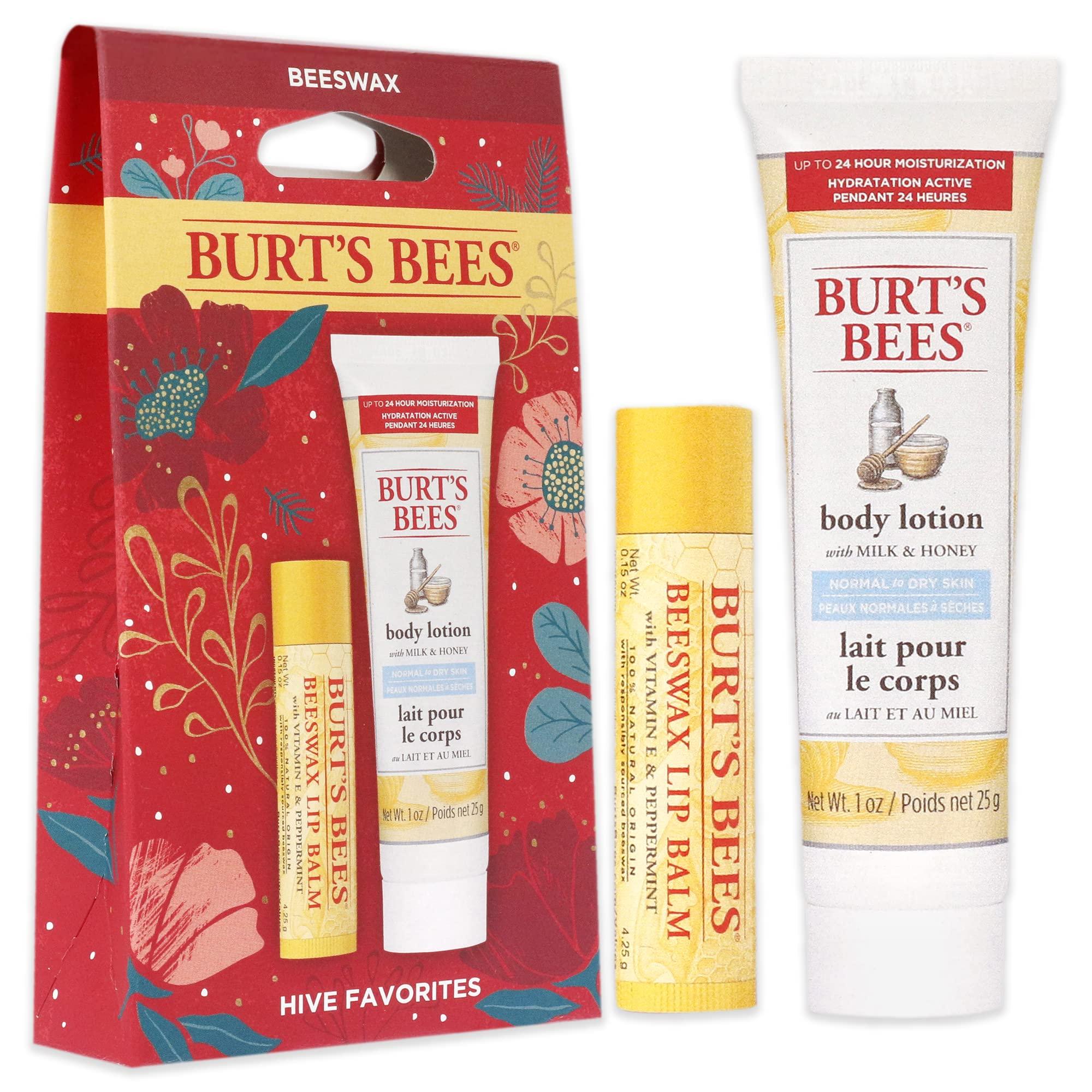 Burt's Bees Burts Bees Hive Favorites Kit - Beeswax Unisex 2021-0.15oz Beeswax Lip Balm, 1.0oz Body Lotion with Milk and Honey, 2 Piece set