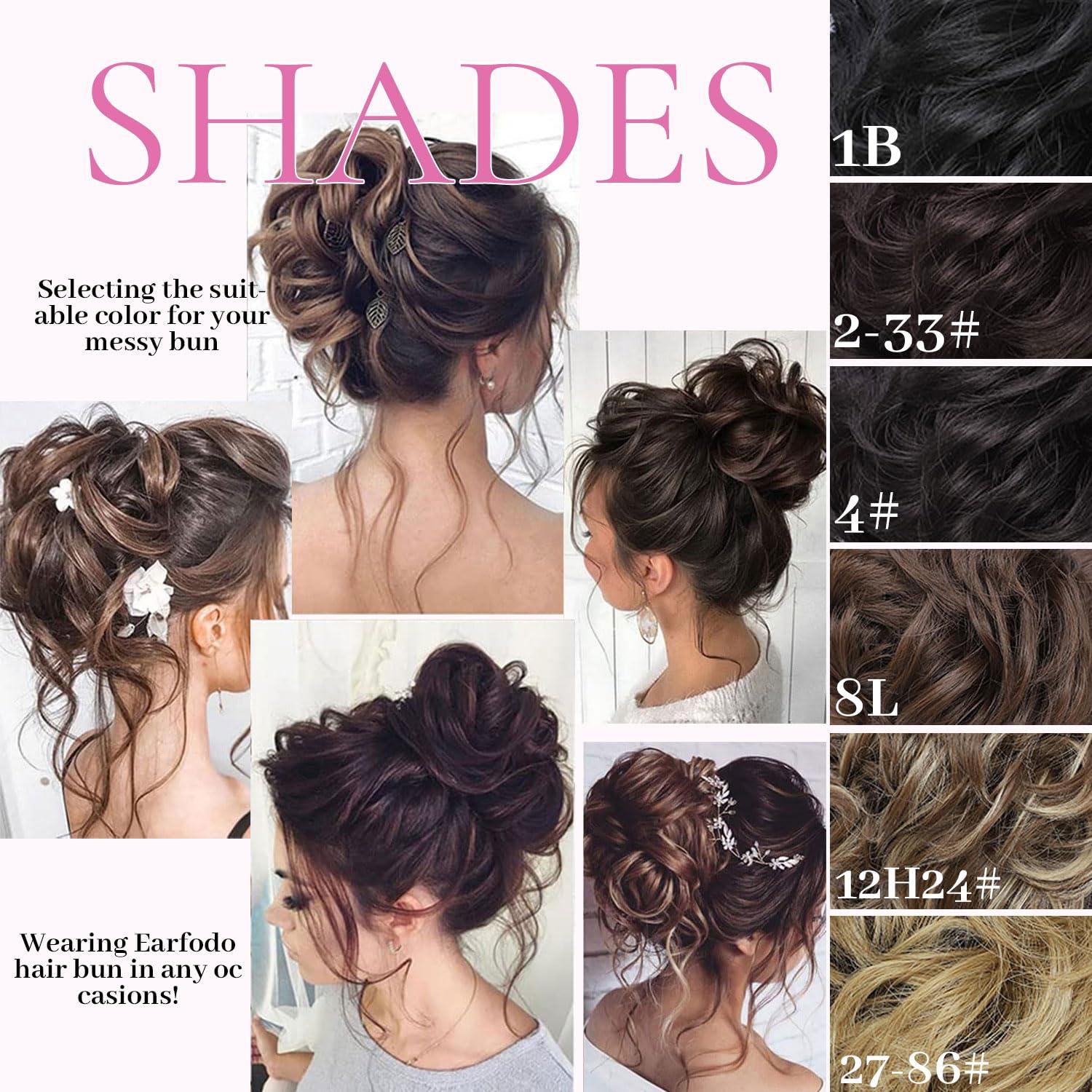 Elvirgel Elvirgel 5 PCS Messy Bun Hair Piece for Women Scrunchies Ponytail Extension with Elastic Rubber Band Hair Pieces for Updos Fake Hair Buns Hair Piece Accessories Set for Women(24H612#)