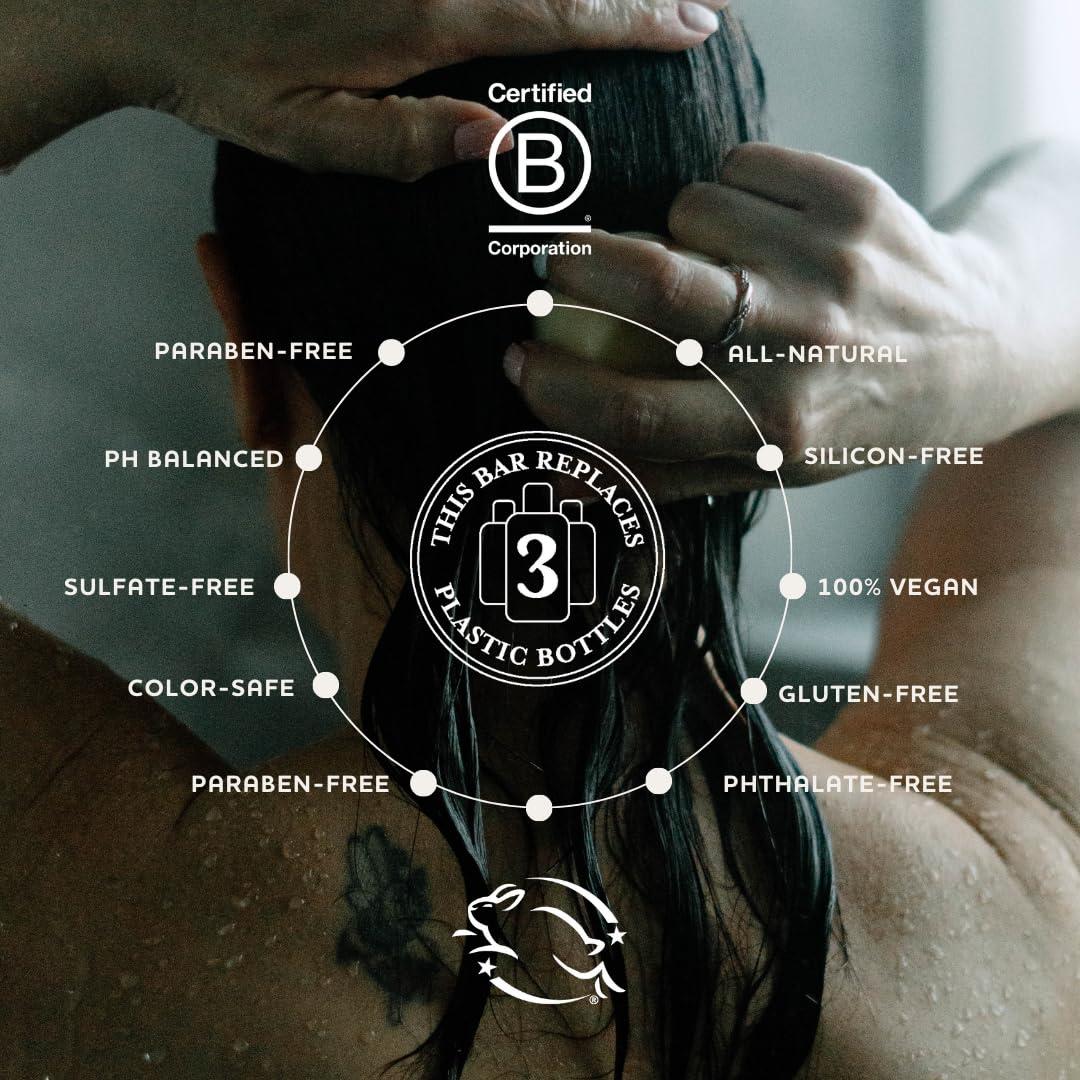 Jack59 Jack59 Solid Shampoo Bars for Thick Curly Hair, Soap Bar with Orange and Bergamot Essential Oils pH Balanced, Color Safe, Vegan Organic Shampoo Bar, Citrus Shine 3 oz