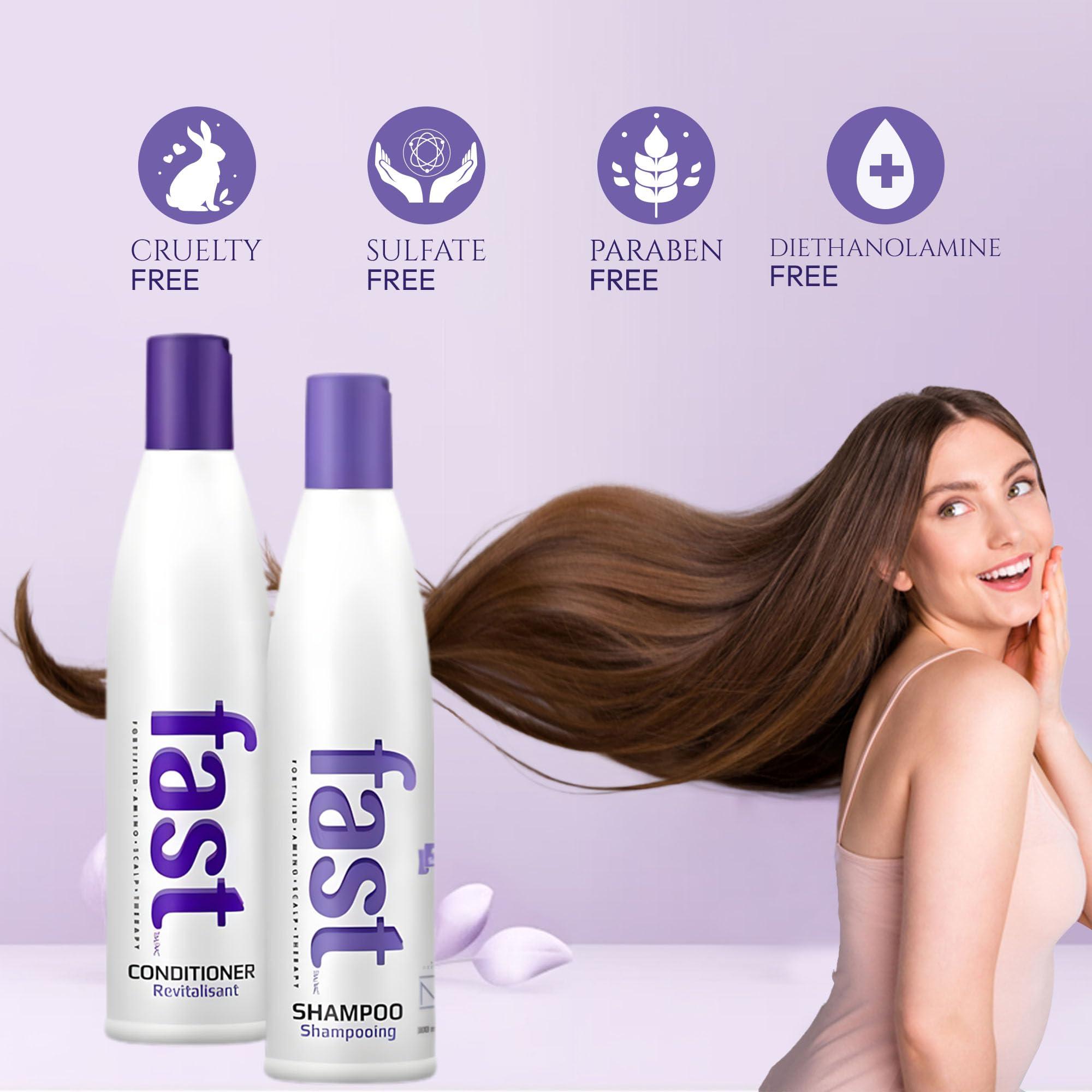 Nisim NISIM F.A.S.T Fortified Amino Scalp Therapy Shampoo & Conditioner- Promote Fast and Healthy Hair Growth (10 Ounce /300 Milliliter)