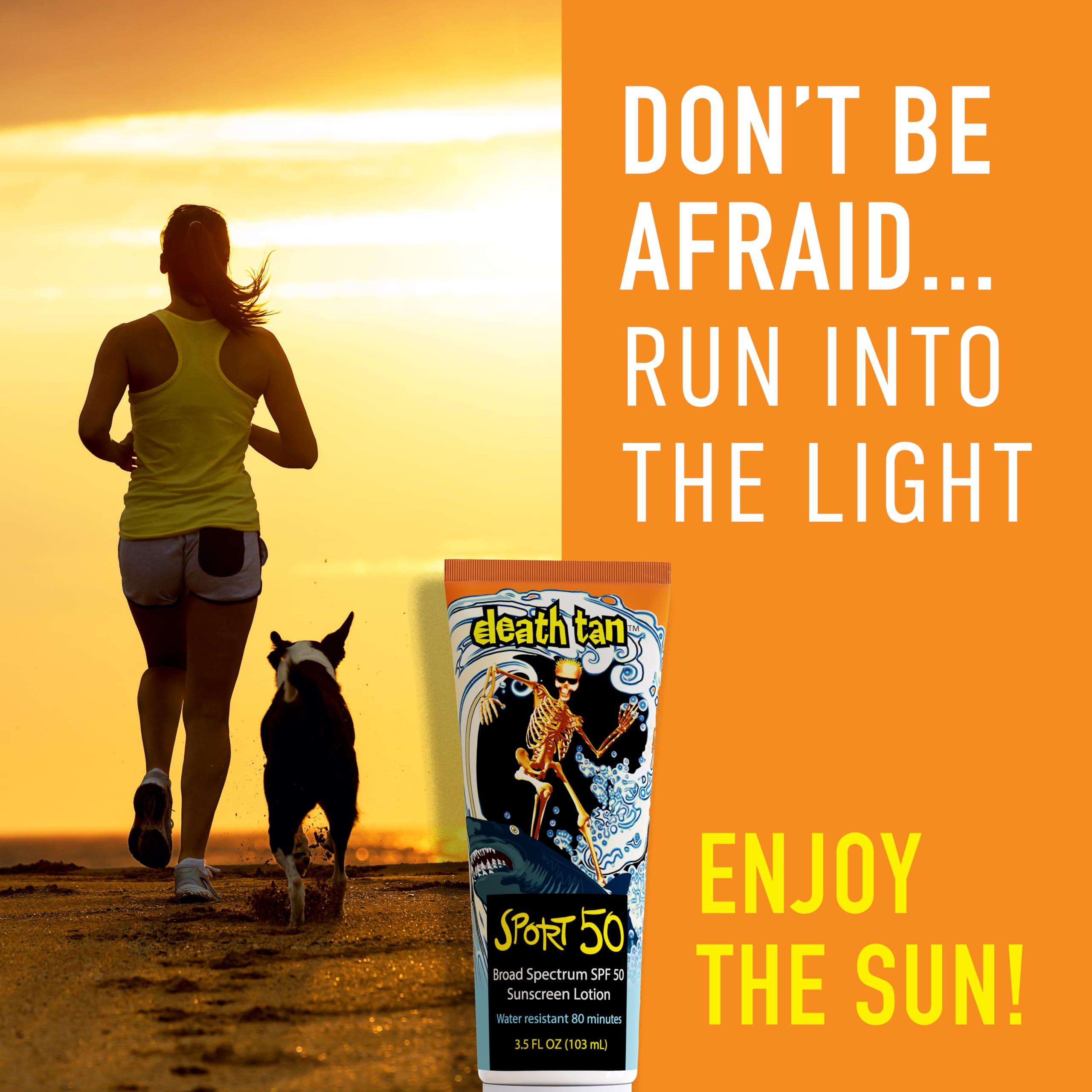 Death Tan DEATH TAN SPF 50 Sport Sunscreen & SPF 30 Lip balm Combo Pack | Octinoxate & Oxybenzone Free | Sweat & Water-Resistant for up to 80 minutes | Broad Spectrum UVA/UVB Protection