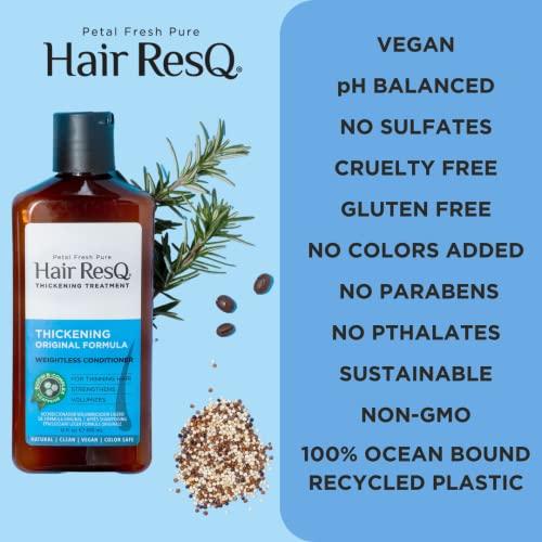 Petal Fresh Petal Fresh Hair ResQ Original Formula Natural Thickening Biotin Shampoo & Weightless Conditioner For Noticeably Thinning Hair, Strengthens & Volumizes, Vegan & Cruelty-Free 2 Count (Bundle)