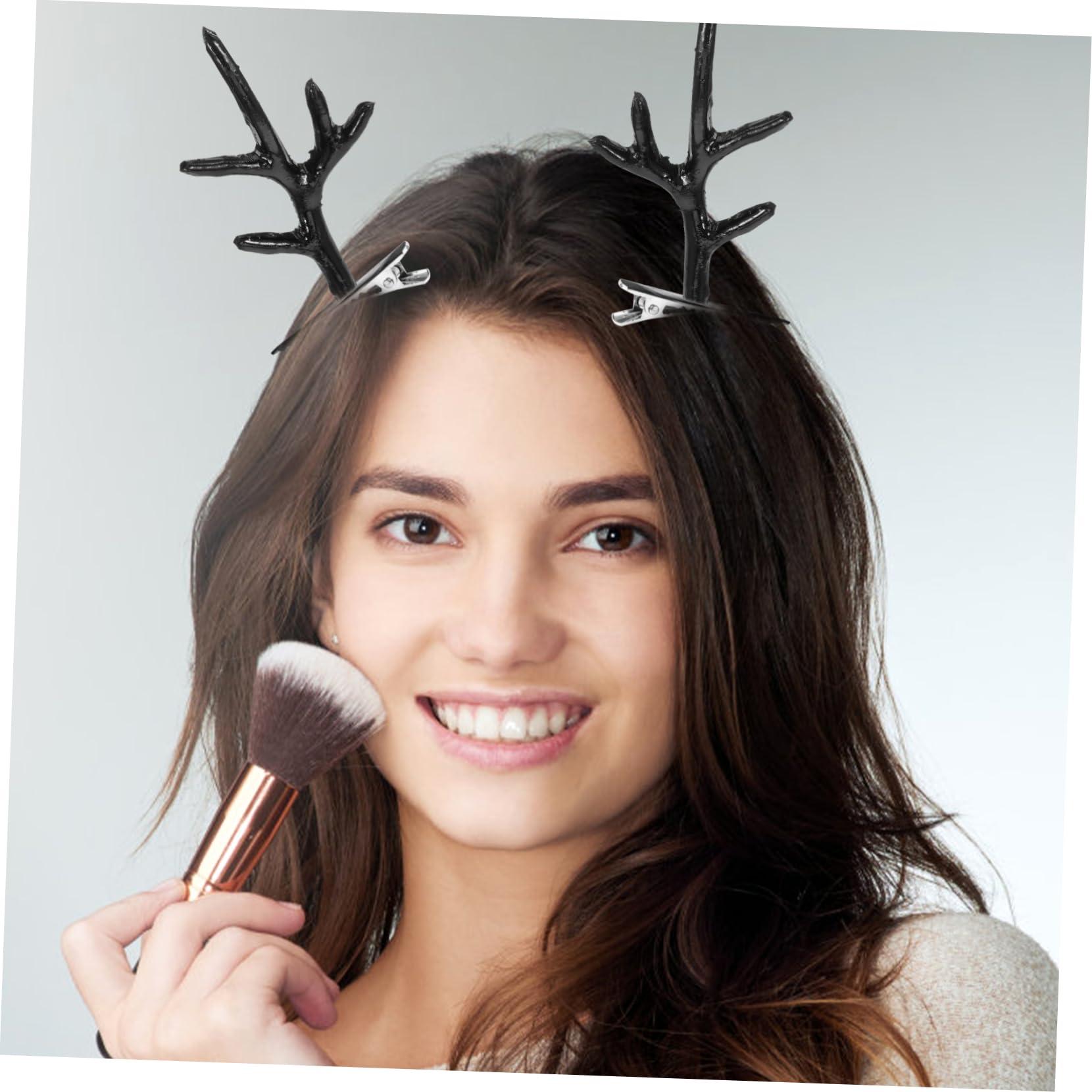 WRITWAA WRITWAA Realistic Deer Horn Plastic Headband Set Diy Deer Antlers for Christmas Halloween Unique Antler Headpiece