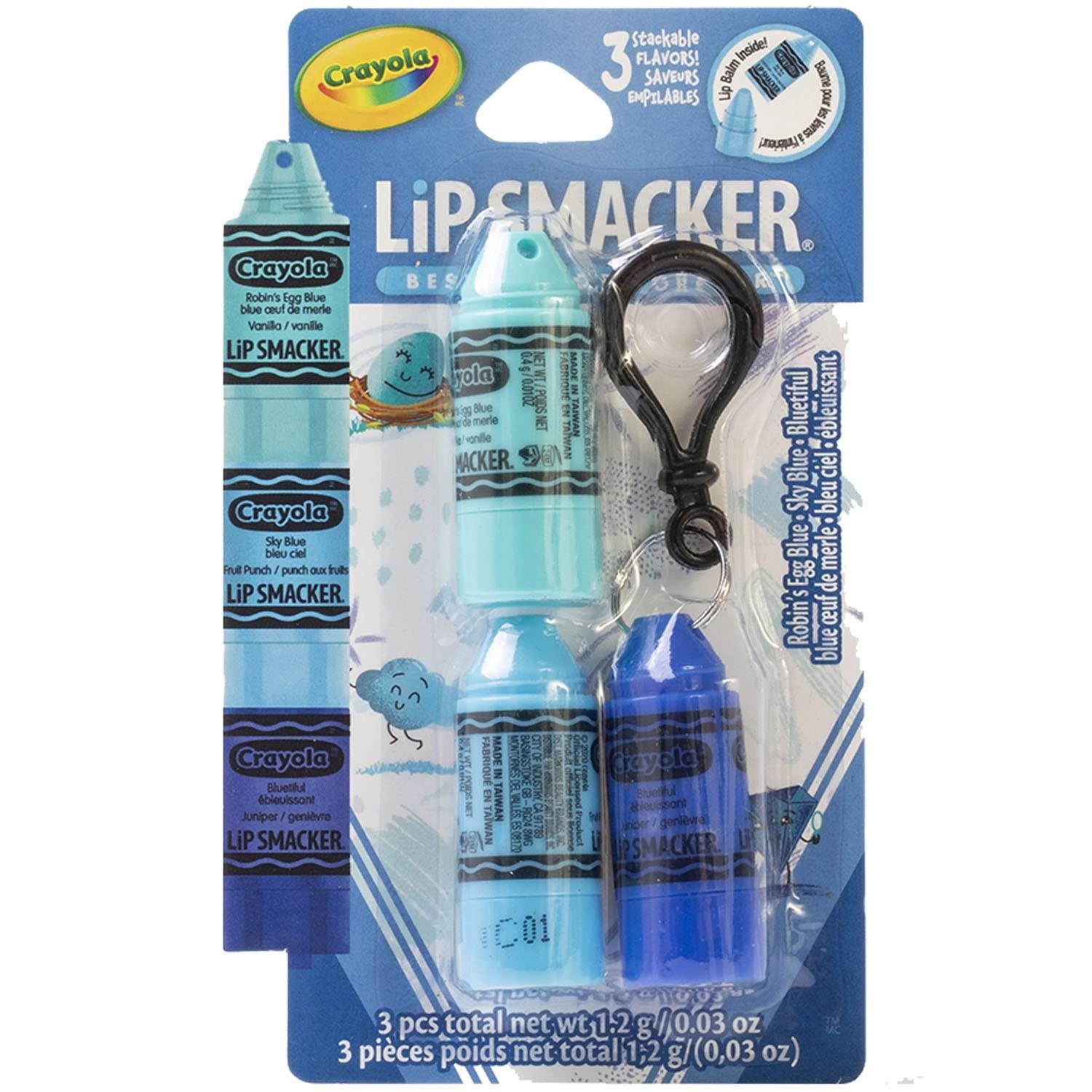 Lip Smacker Lip Smacker Crayola Crayon Stackable Flavored Clear Lip Balm, Blue - Moisturizing, Soothing