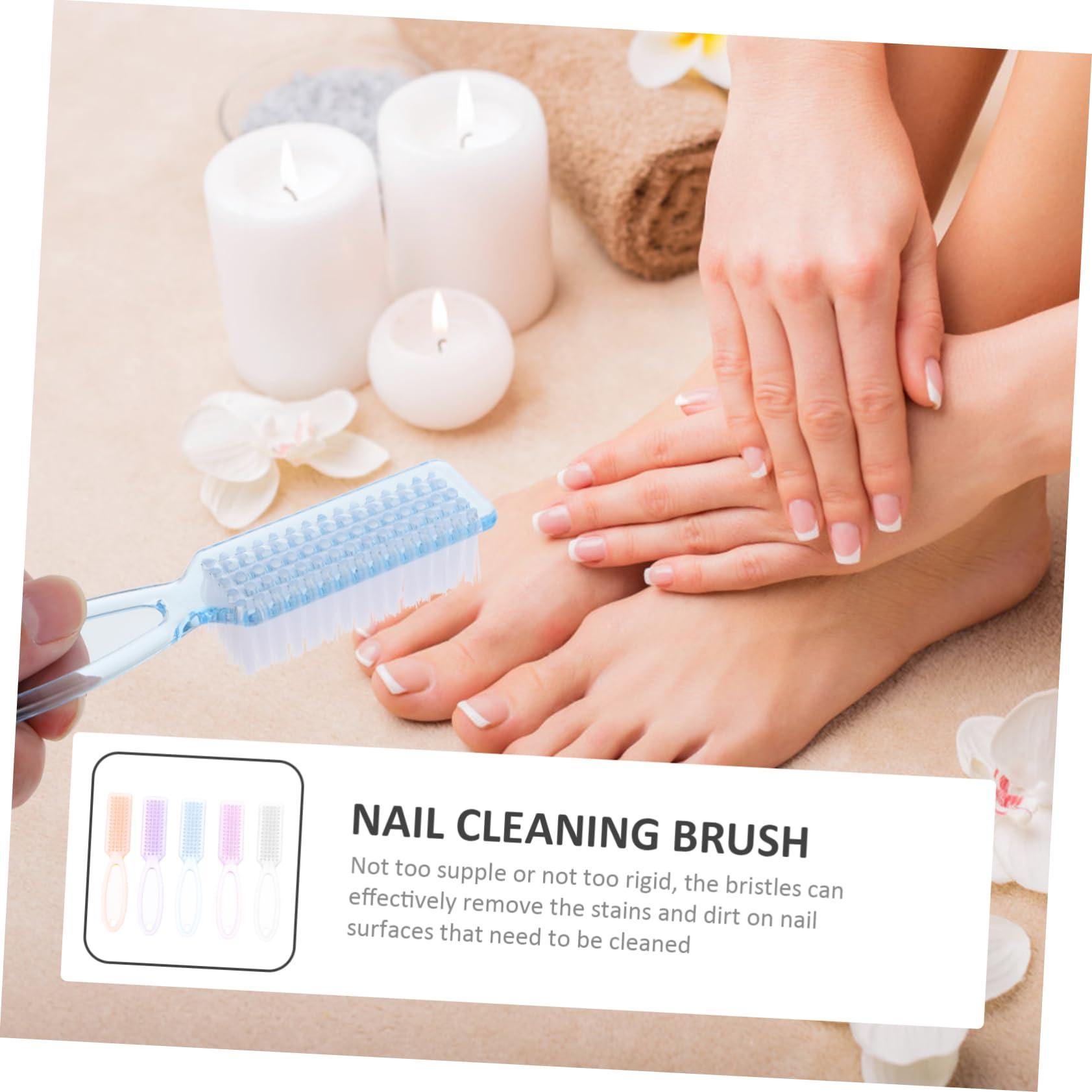 Mikinona Mikinona Home Pedicure Brush Set 15pcs Nail Brush Cleaner Handle Manicure Brush for Nail Art Salon Sturdy Easy to Carry