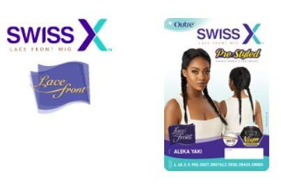 Outre Outre LACE FRONT WIG SWISS X-DOUBLE FRENCH 4 PART BRAID Heat Resistant Vixen Cap Contruction Pre-Plucked Pre-Styled Comfortable Wear Easy Maintenace - ALEKA YAKI (DR30)