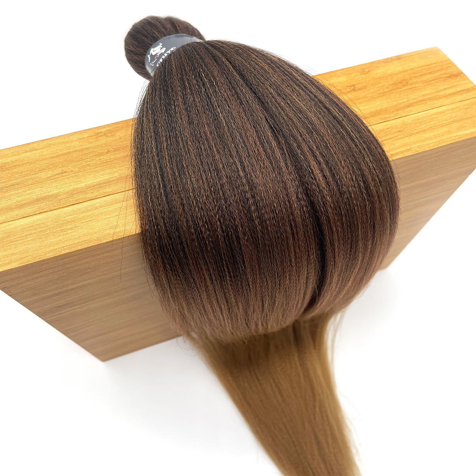 UPruyo UPruyo 1B/30/27 Ombre Braiding Hair Pre Stretched Kids Kanekalon Braiding Hair Extensions for Braiding Box Braids Knotless Prestretched Pre Sectioned Braiding Hair Ombre 26 inch