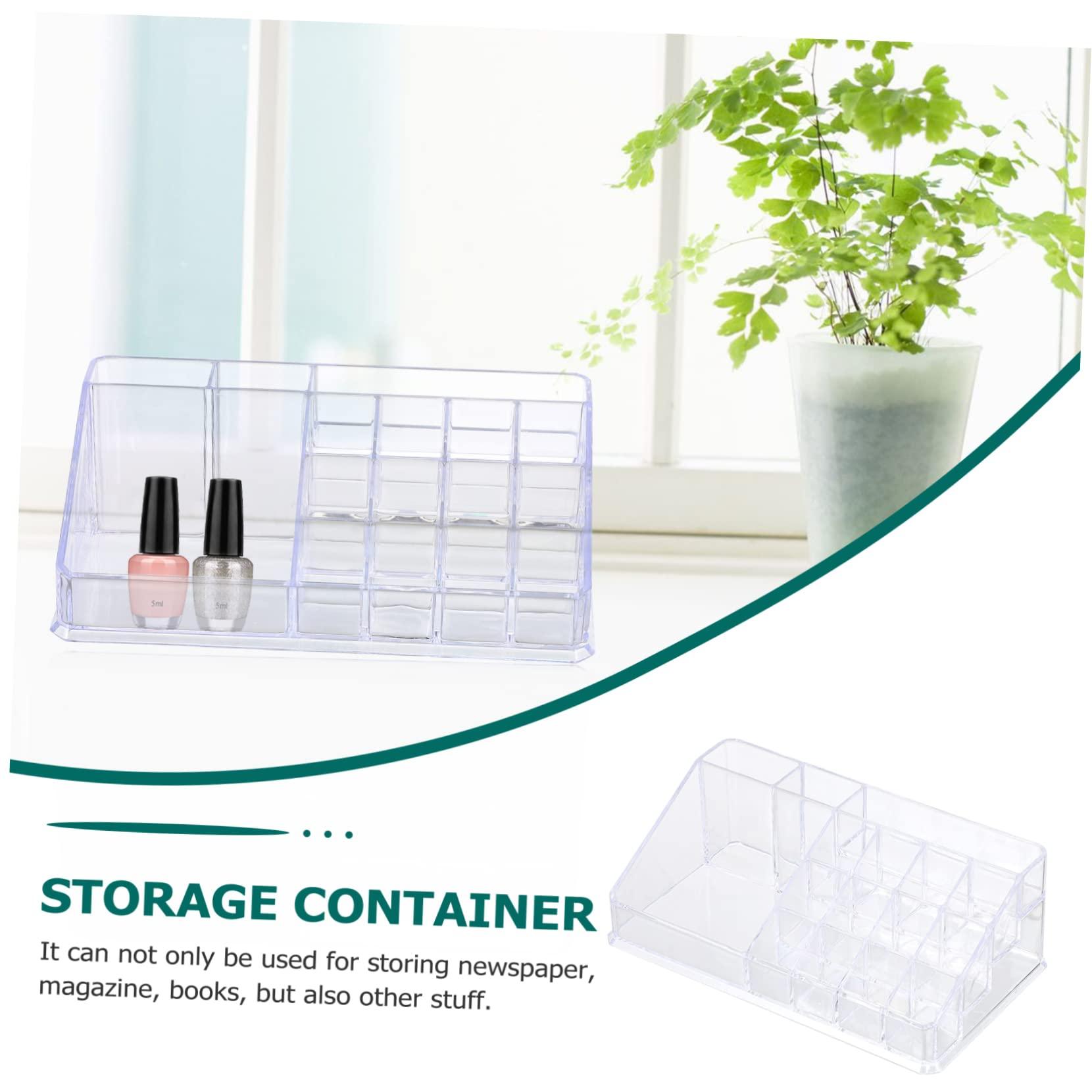 Mipcase Mipcase Box Lipstick Storage Box Makeup Organiser Storage Holder Cleaner Clear Makeup Organisers Compartments Cosmetic Display Cases Bins Makeup Brushes Skincare Lip Tint Palette Plastic