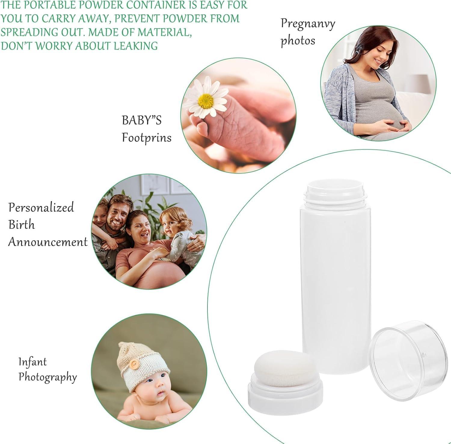 FOMIYES FOMIYES Loose Powder Containers Powder Powder Puff Box talcum Powder Bottle Body Powder Container with Puff Loose Powder Bottle for Body Powder Makeup Powder Container Puffs