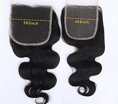 Brazil Brazilian Straight Human Hair Bundles with Lace Closure 26 inch Natural Black Hair Wig Pre Plucked With Baby Hair Blonde Lace Front