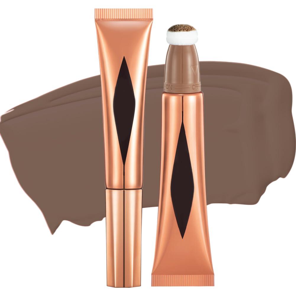 Spdoo Concealer Stick,Contour Stick Makeup Liquid Highlight and Contour Wand,Cream Contour Stick with Soft Cushion Applicator,Foundation Highlight Makeup Bronzer Stick for Face