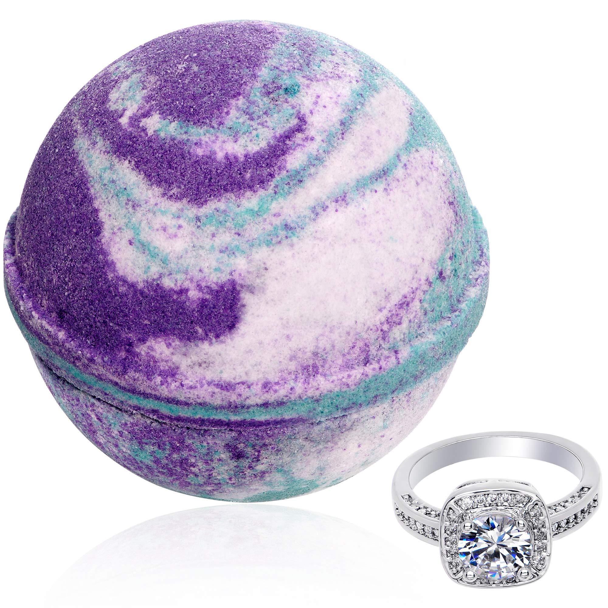 Jackpot Candles Bath Bomb with Size 6 Ring Inside Mermaid Daydream Extra Large 10 oz. Made in USA