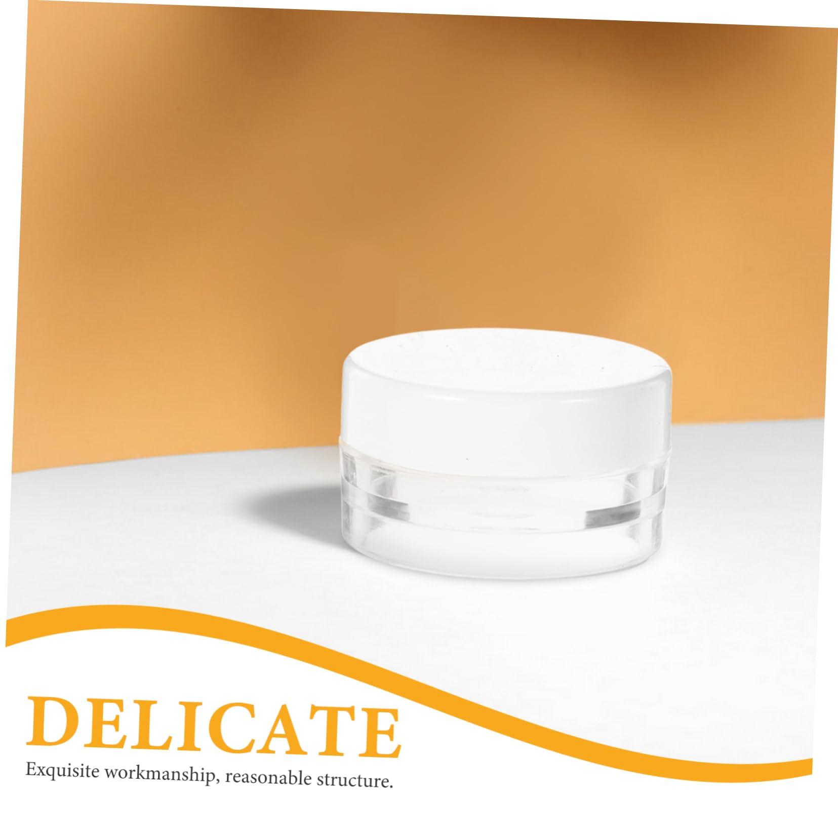 MUCKLILY MUCKLILY 20pcs Round Jar Plastic Cosmetic Container Set Empty Cosmetic Jars Skin Care Container Refillable Cosmetic Containers Lotion Containers with Lids Lotion Bottles Lotion Jar White