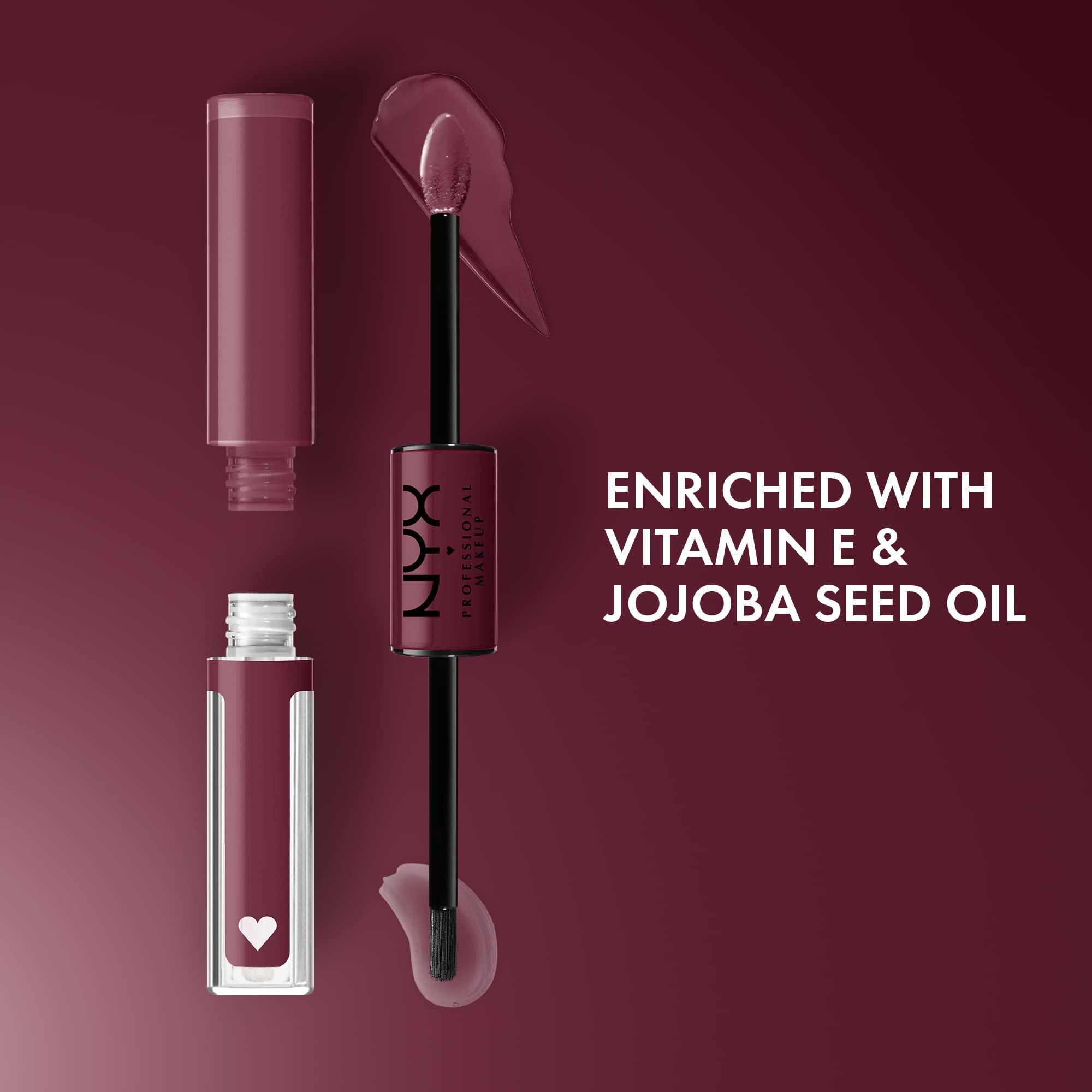 NYX PROFESSIONAL MAKEUP NYX PROFESSIONAL MAKEUP Shine Loud, Long-Lasting Liquid Lipstick with Clear Lip Gloss - Never Basic (Warm Burgundy)