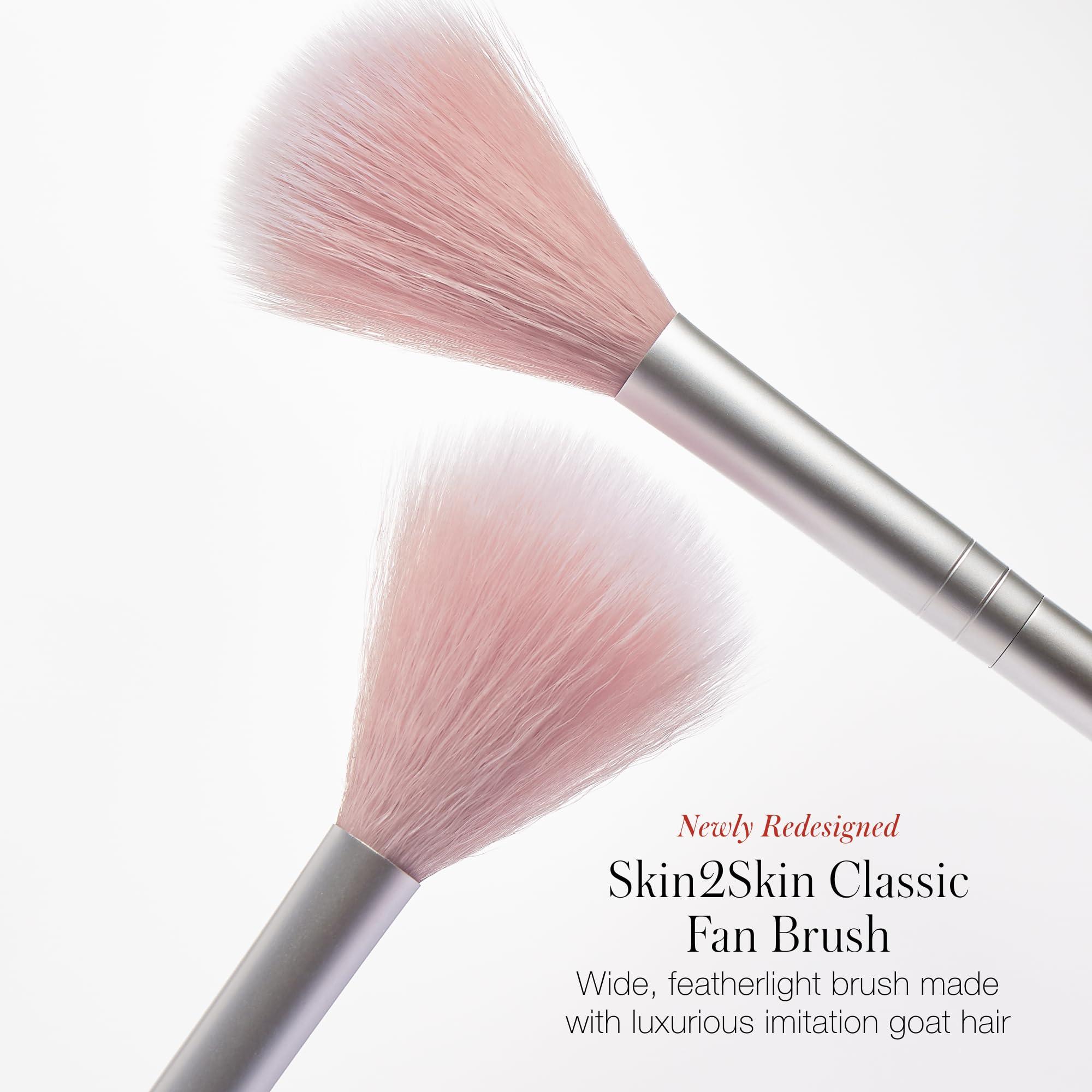 RMS Beauty RMS Beauty Skin2Skin Classic Fan Brush - Powder Highlighter Brush, Blush Brush, & Bronzer Brush, Powder Makeup Brush Beauty Tools & Accessories