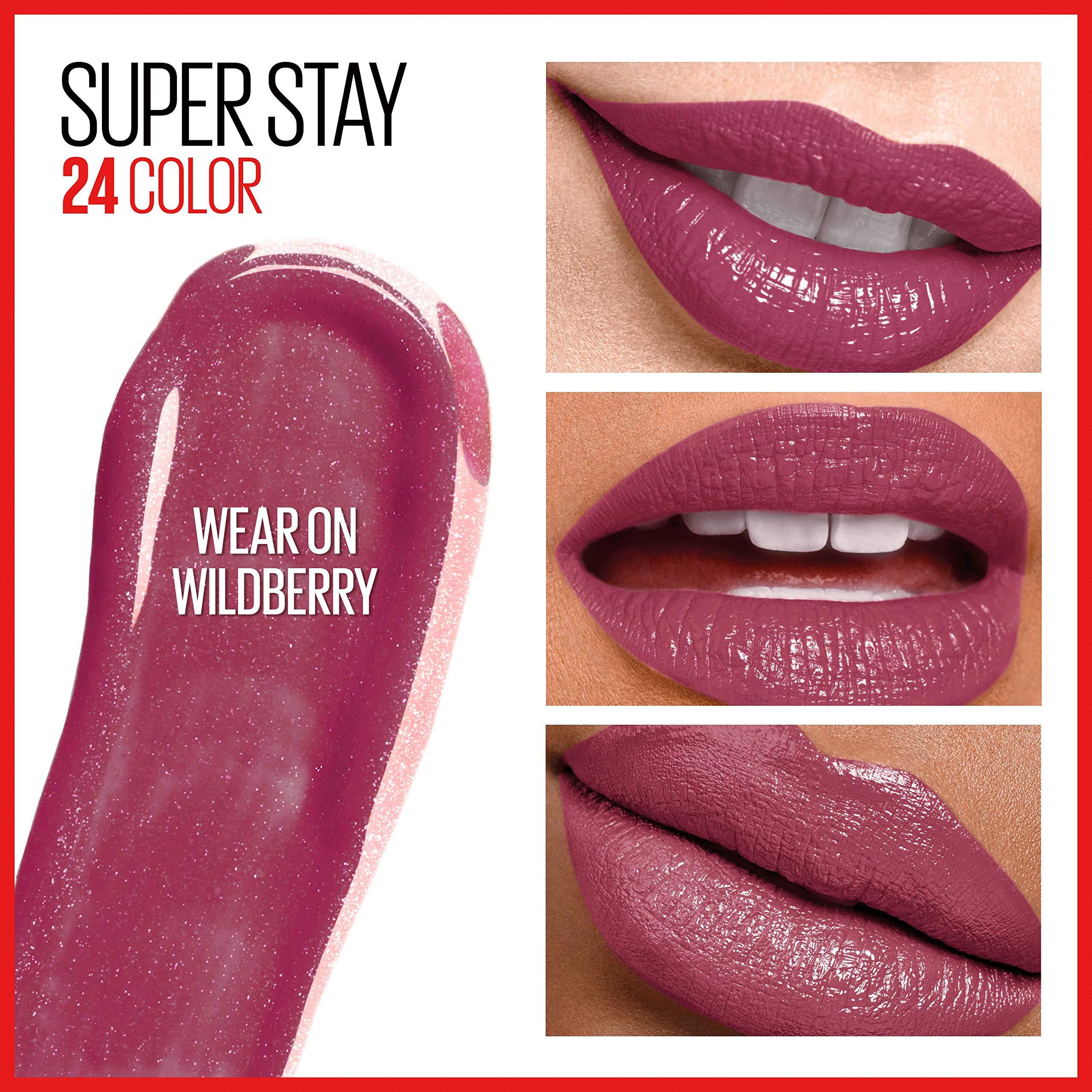 MAYBELLINE MAYBELLINE Super Stay 24 Liquid Lipstick Blush On Pink & Wear On Wildberry Mauve Pink, 1 Count Each