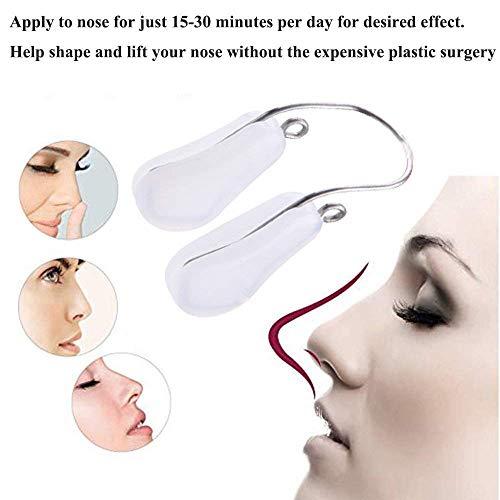 Meservice Nose Shaper Clip Nose Beauty Up Lifting Silicone Pain-Free Nose Bridge Straightener Corrector Slimming Rhinoplasty Device for Wide Crooked Nose High Up Tool