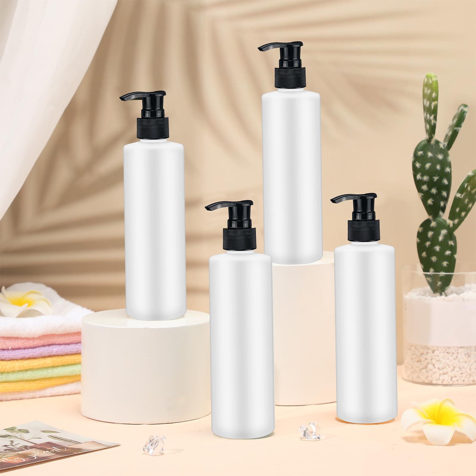 Thyle Thyle 20 Pcs Plastic Pump Dispenser Bottle 8 oz Refillable Plastic Pump Bottles Bulk Lotion Container Travel Lock Empty Lotion Bottle for Shampoo Massage Oil Dispensing Lotion(Black Pump Head)
