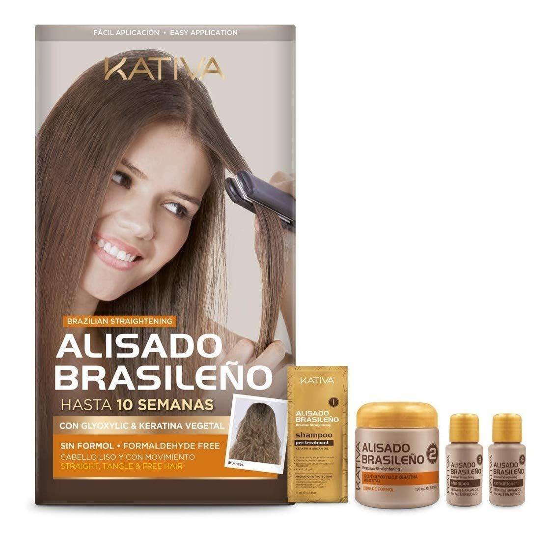 KATIVA 2 pack Kativa Brazilian Straightening with Glyoxylic & Vegetable Keratin ? Formaldehyde Free