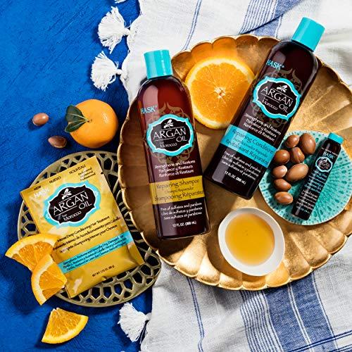 HASK HASK ARGAN OIL Repairing Deep Conditioner Treatments for all hair types, color safe, gluten free, sulfate free, paraben free - Pack of 2