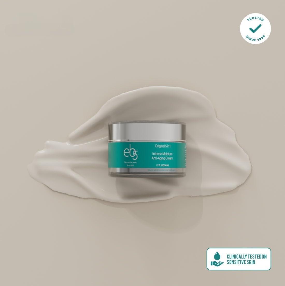 eb5 eb5 Intense Moisture Anti Aging Moisturizer Face & Neck Cream- Tone Tighten Skin with Retinol, Fade Fine Lines & Wrinkles with Vitamin E, A & B5-1.7oz.