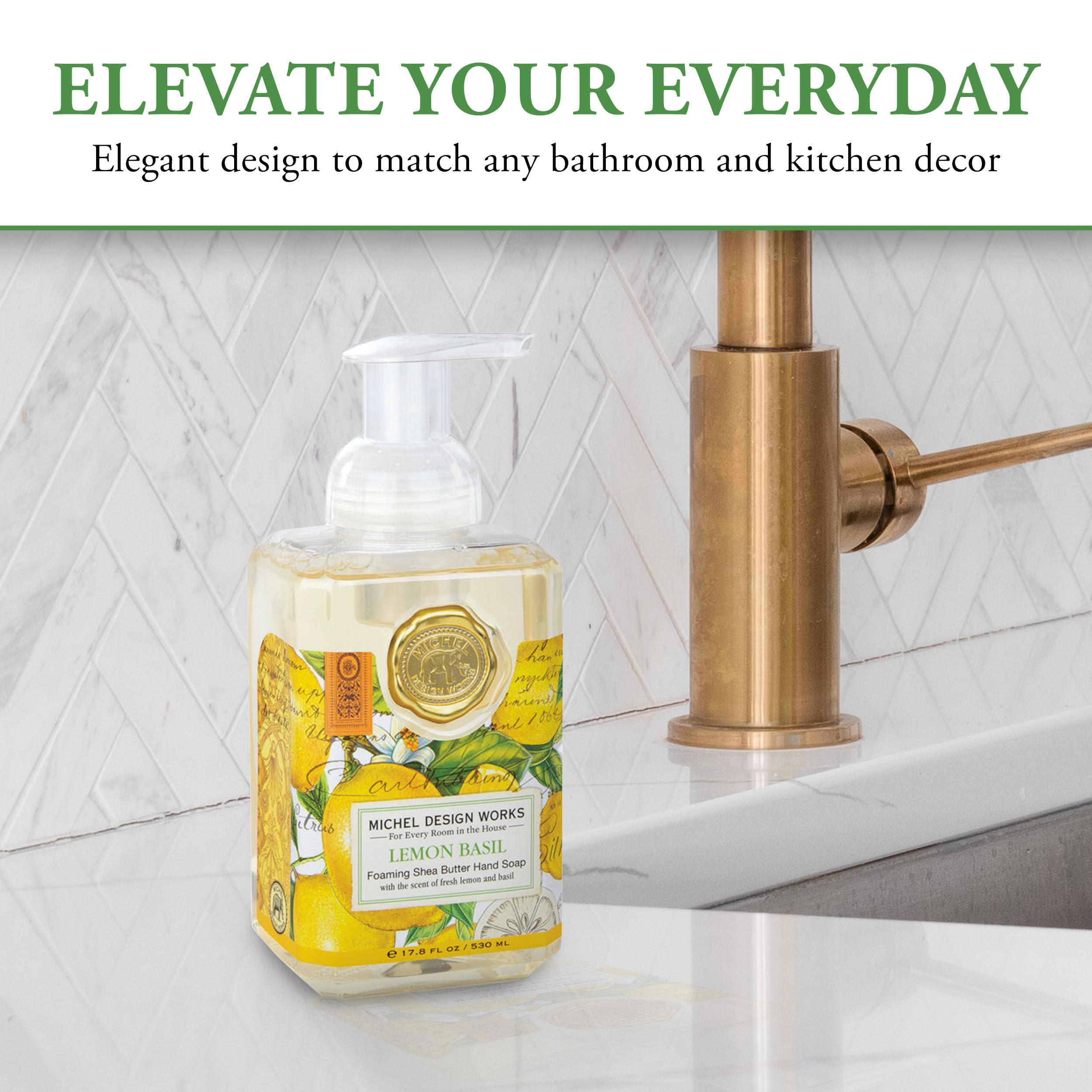Michel Design Works Michel Design Works Foaming Hand Soap, 17.80-Fluid Ounce, Lemon Basil - 3-PACK