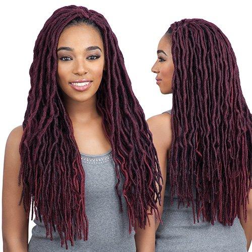Model Model Model Model Synthetic Hair Crochet Braids Glance 2X Soft Medium Faux Loc Lite Wavy 18" (6-Pack, 4)