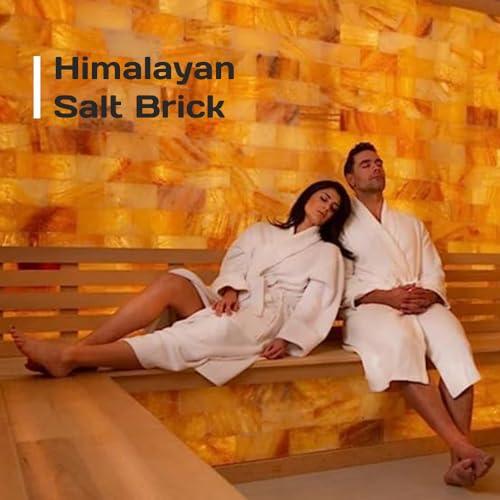 Adeeb Int Natural Himalayan Salt Bricks 8x4x2- for Building Spa, Sauna | Himalayan Pink Salt Block for Home Dcor and Salt Wall | Pack of 6 Bulk Salt Brick