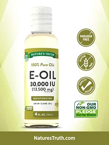 Nature's Truth Nature's Truth Vitamin E Oil for Skin 30,000 IU | 100% Pure | 4 oz | Lemon Scented | GC/MS Tested