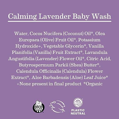 Earth Mama Earth Mama Calming Lavender Baby Wash Liquid Foaming Hand Soap, Organic All-Purpose Lavender Body Wash for Sensitive Skin, Castile Soap with Coconut Oil, Shea Butter, Calendula, & Aloe, 5.3 Fl Oz